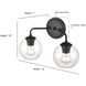 Solmer 2 Light 16 inch Matte Black Bathroom Vanity Light Wall Light
